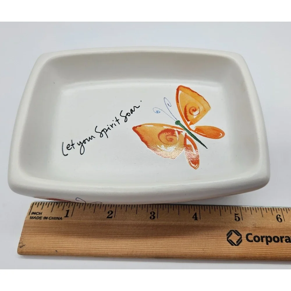Creative‎ Bath Products Flutterby Soap Dish Butterfly Inspirational Quotes